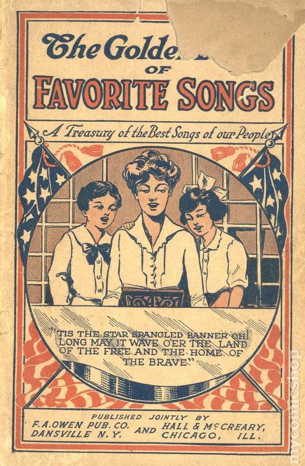 The Golden Book of Favorite Songs featuring Happy Birthday with complete music and lyrics