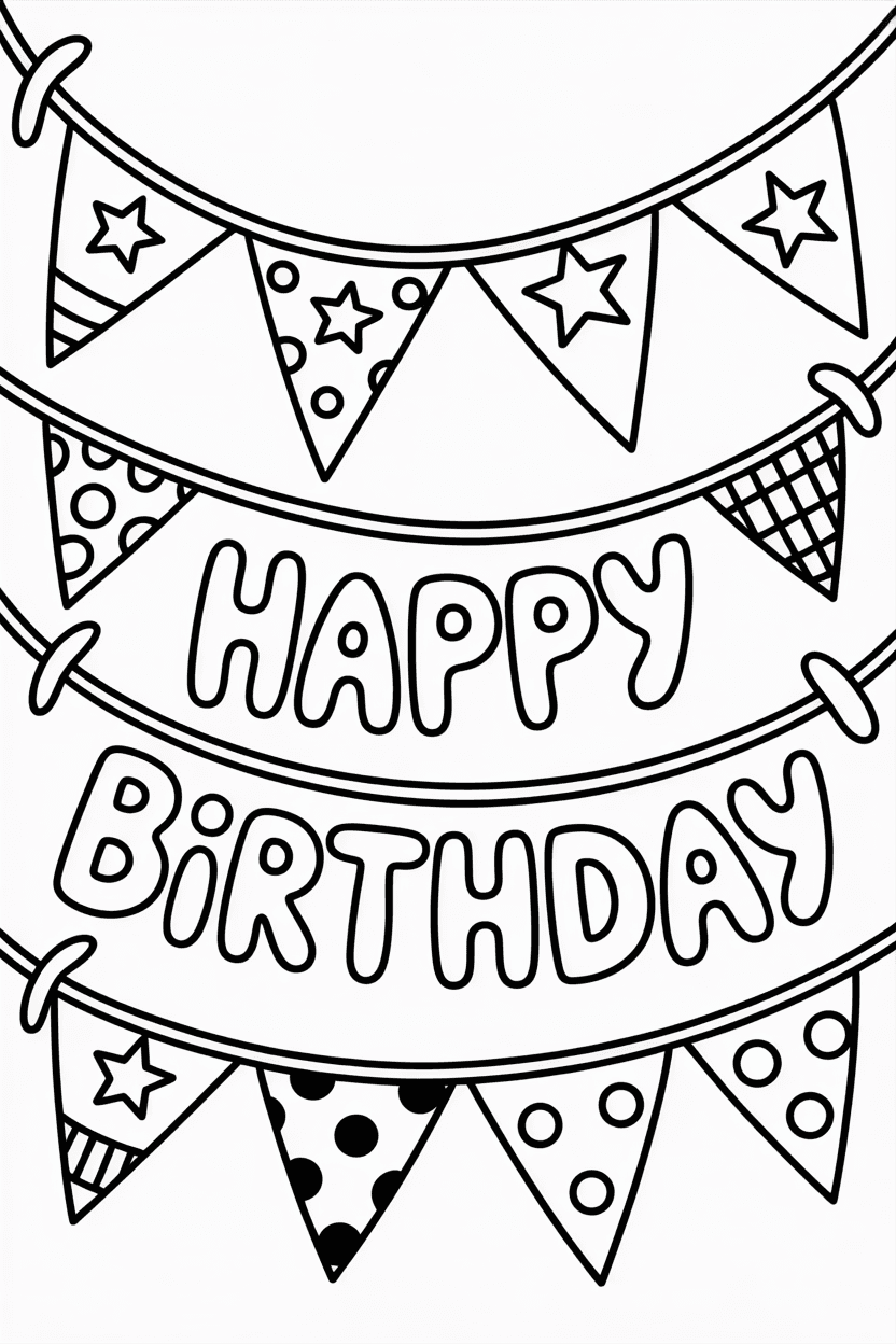 Coloring Page: bunting