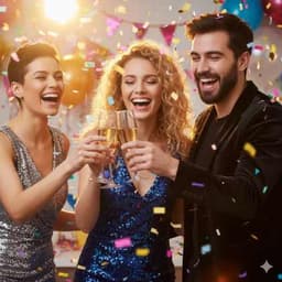 Friends toasting at birthday celebration