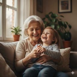 Grandparent and grandchild sharing a moment