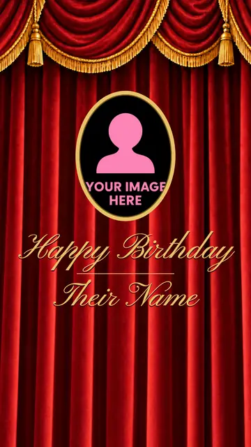 Classical birthday slideshow: your photo, "Happy Birthday" and their name