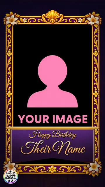 Gospel birthday slideshow: your photo, "Happy Birthday" and their name