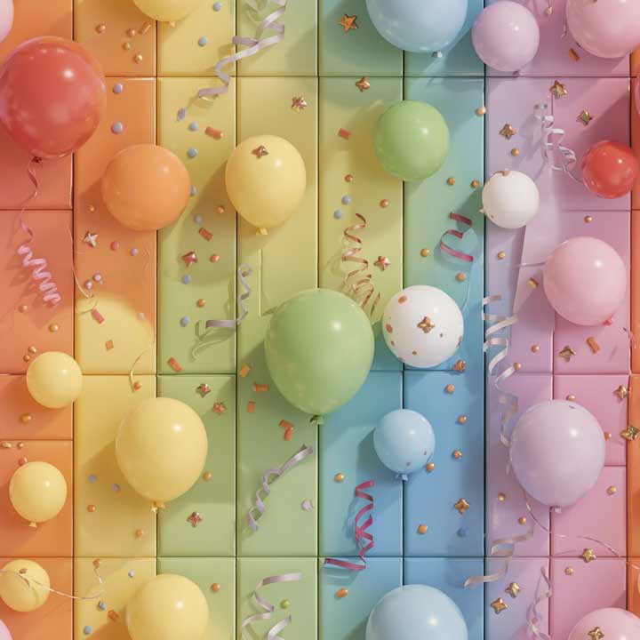 Birthday Balloons Tile