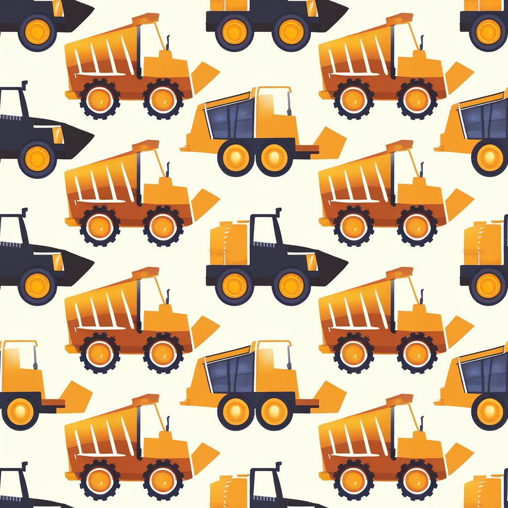 Construction Vehicles Birthday Card